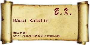 Bácsi Katalin névjegykártya